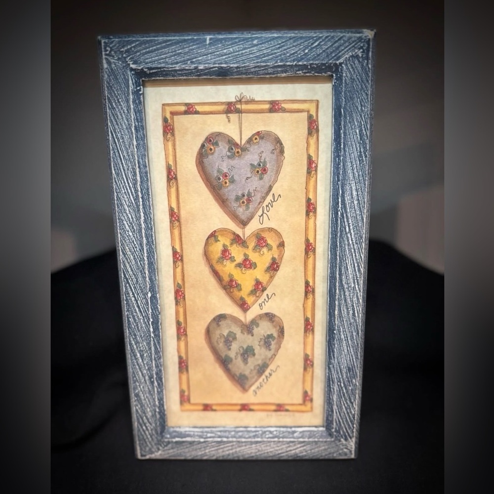 Vintage “Hearts Love One Another” Wall Art